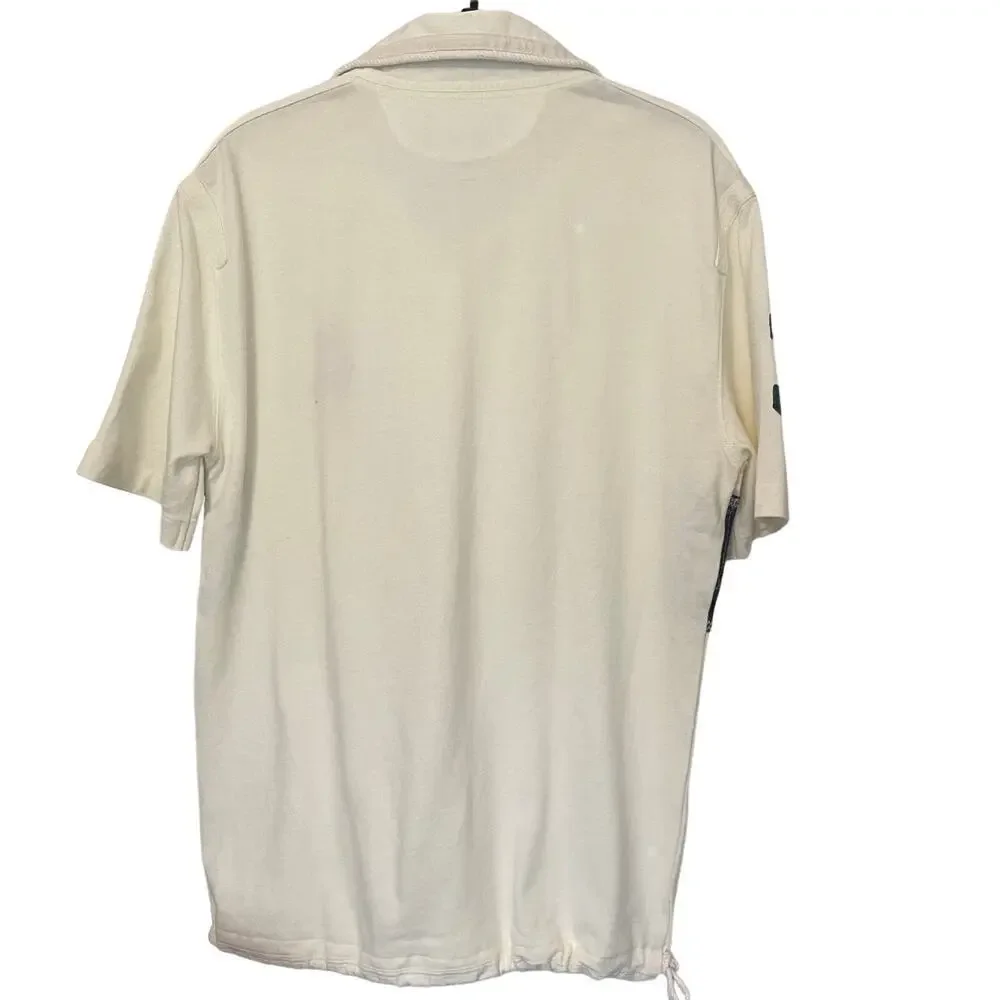 Polo Ralph Lauren Custom Fit Men's Rugby Big Pony Logo Tassel Rope Shirt Size L